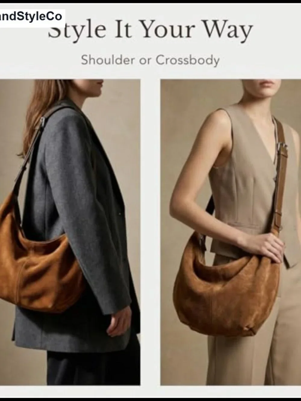 N/A suede crescent